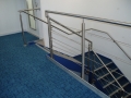 Showing the aluminium adging strip to landing