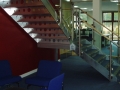 ...fabricated mild steel staircase with mid-landing